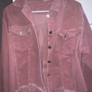 Altar’d State Pink Corduroy Jacket